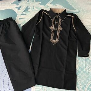 3years old Black and Tan Kids  kurta-Pajamas(new) eid